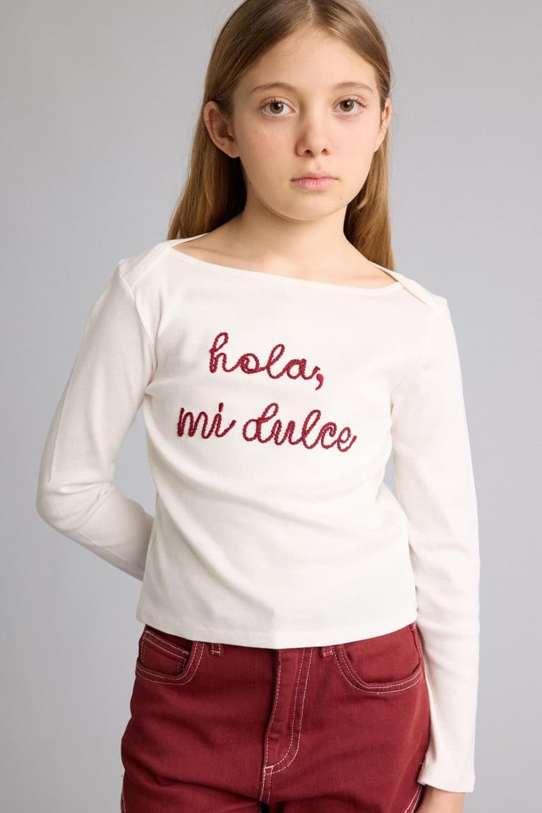 Printed Rib T-Shirt Girl Main image