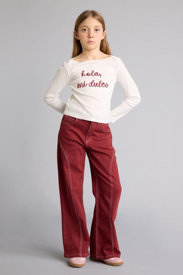 Printed Rib T-Shirt Girl Secondary image