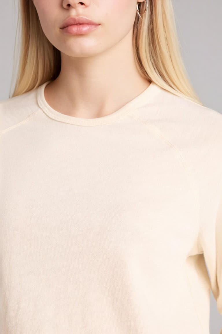Regular Crew Neck Pressure Straight Long Sleeve T-Shirt