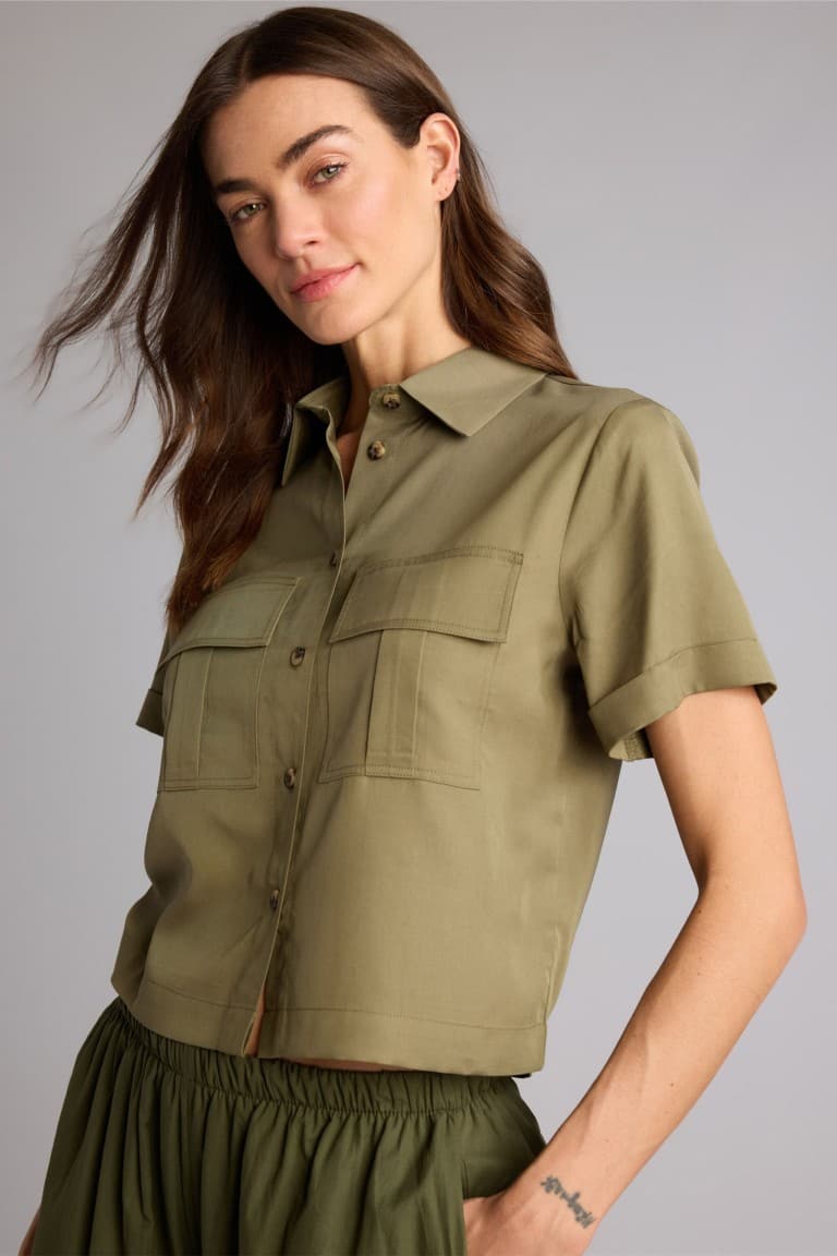 Regular Fitt Shirt Collar Short Sleeve Shirt