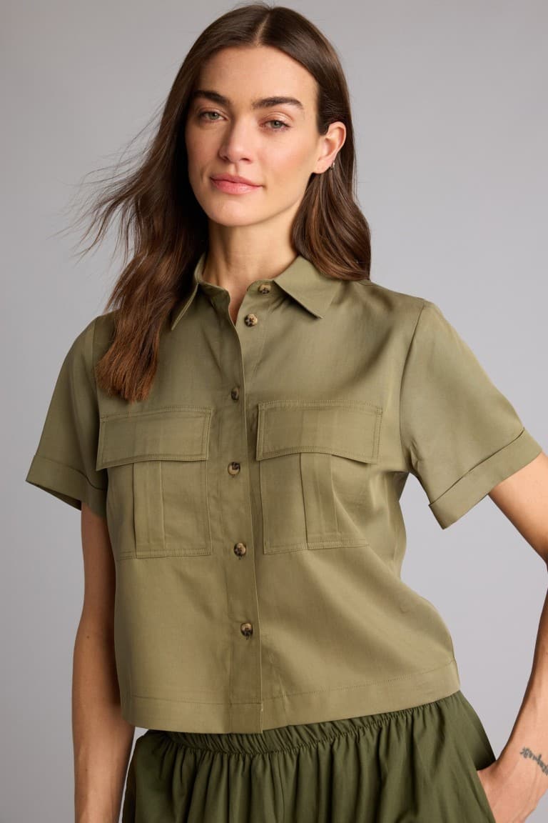Regular Fitt Shirt Collar Short Sleeve Shirt