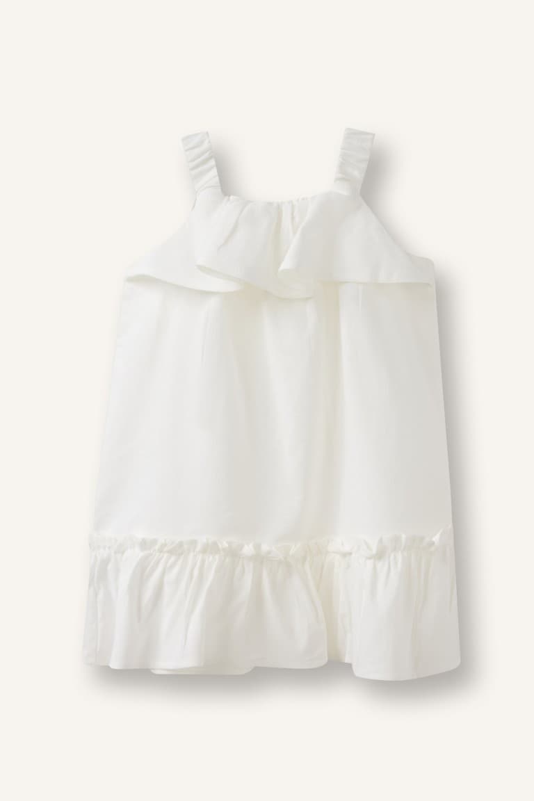 Sleeveless Linen Blend Dress Baby Girl