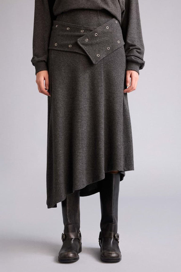 A Line Normal Waist Midi Skirt