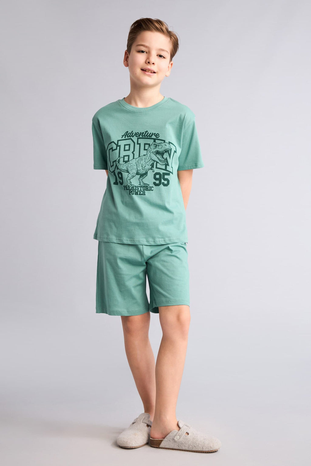 100% Cotton Regular Fit Printed 2-Piece Pajama Set For Boys