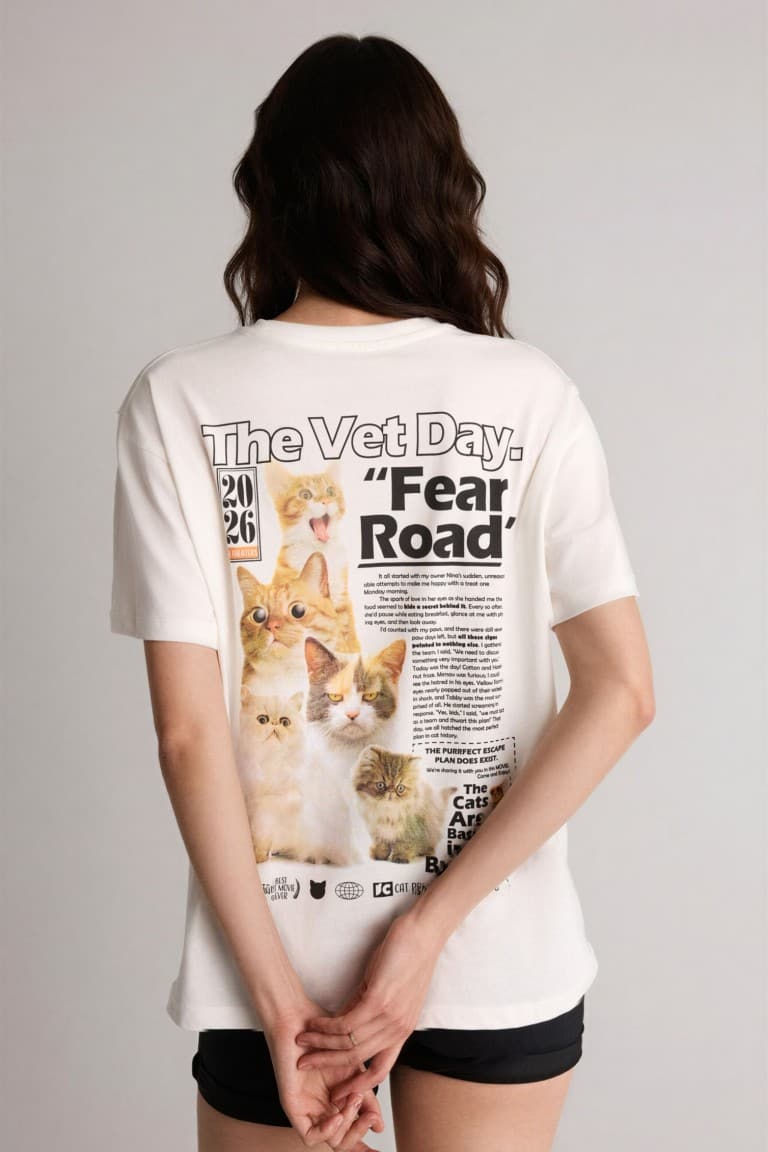 Overless Crew Neck Printed Short Sleeve T-Shirt