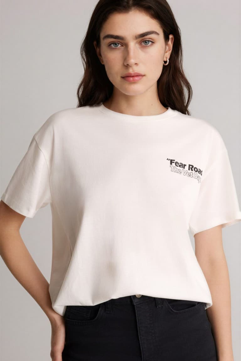 Overless Crew Neck Printed Short Sleeve T-Shirt