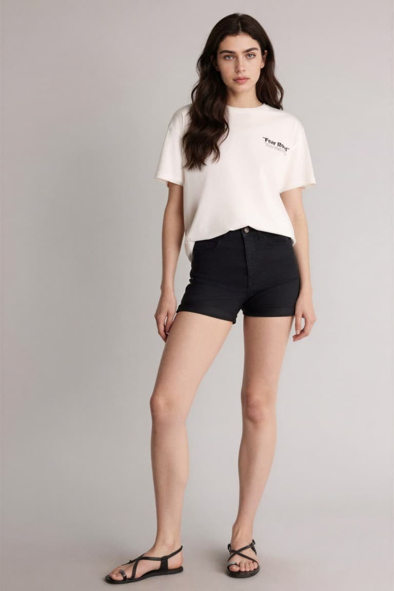 Overless Crew Neck Printed Short Sleeve T-Shirt