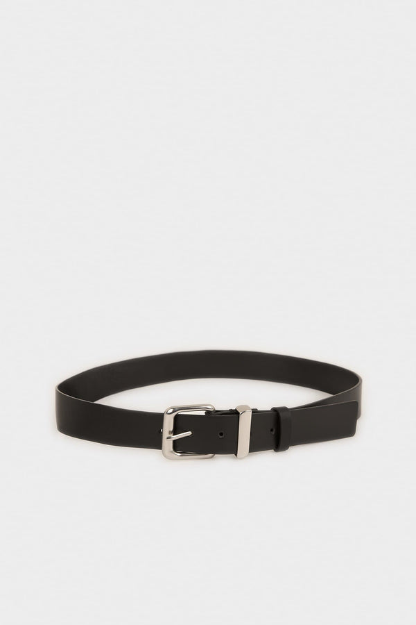 Mens Rectangle Buckle Faux Leather Daily Belt