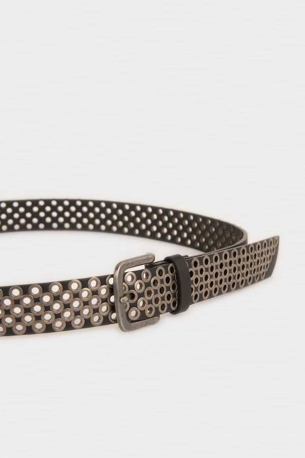 Mens Rectangle Buckle Faux Leather Daily Belt