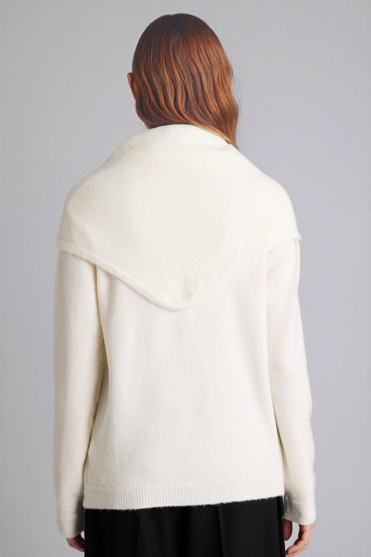 Scarf Regular Fit, Crew Neck Knitwear Cardigan