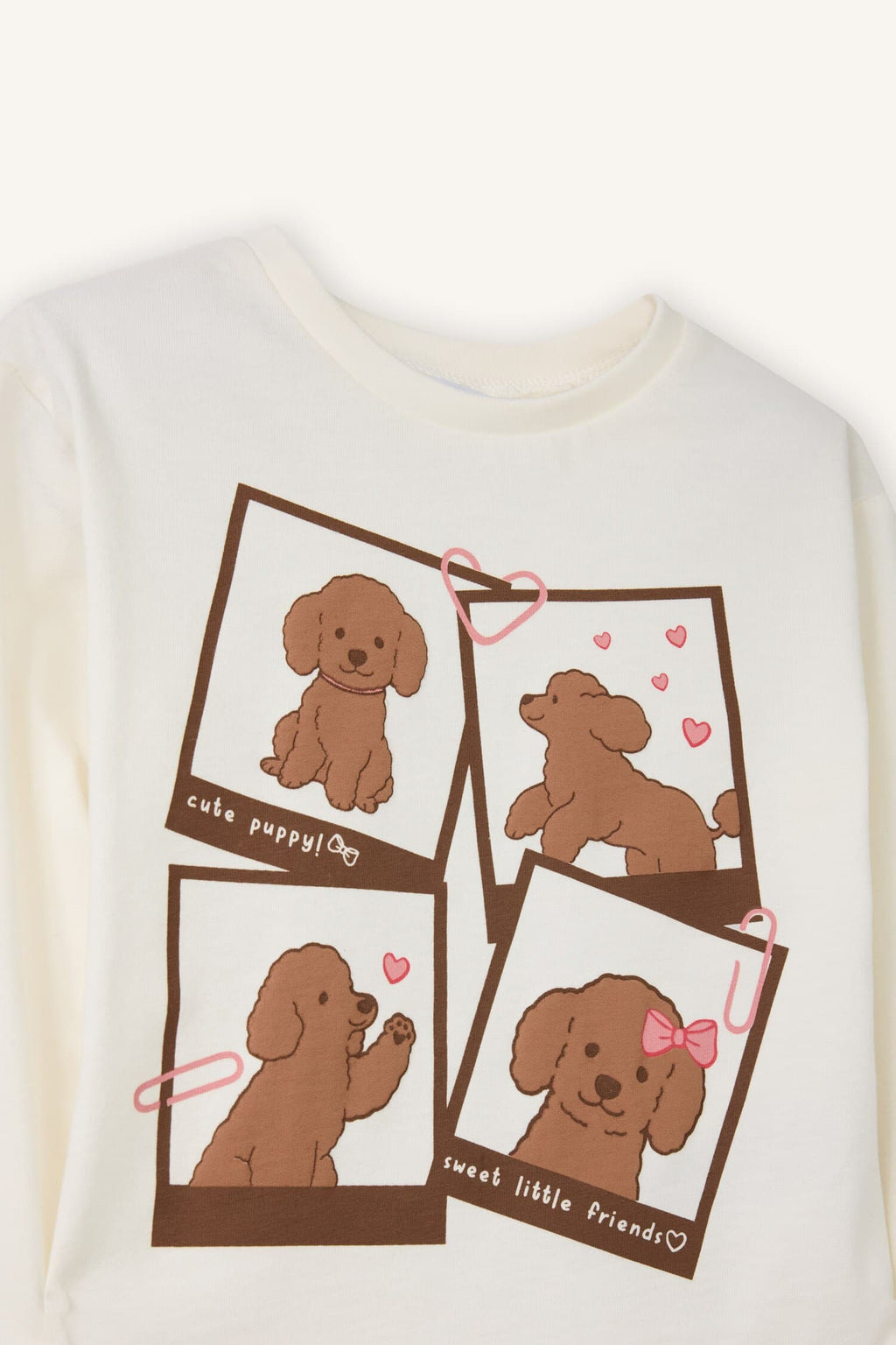 Soft Touch Dog Printed Combed T-Shirt Baby Girl
