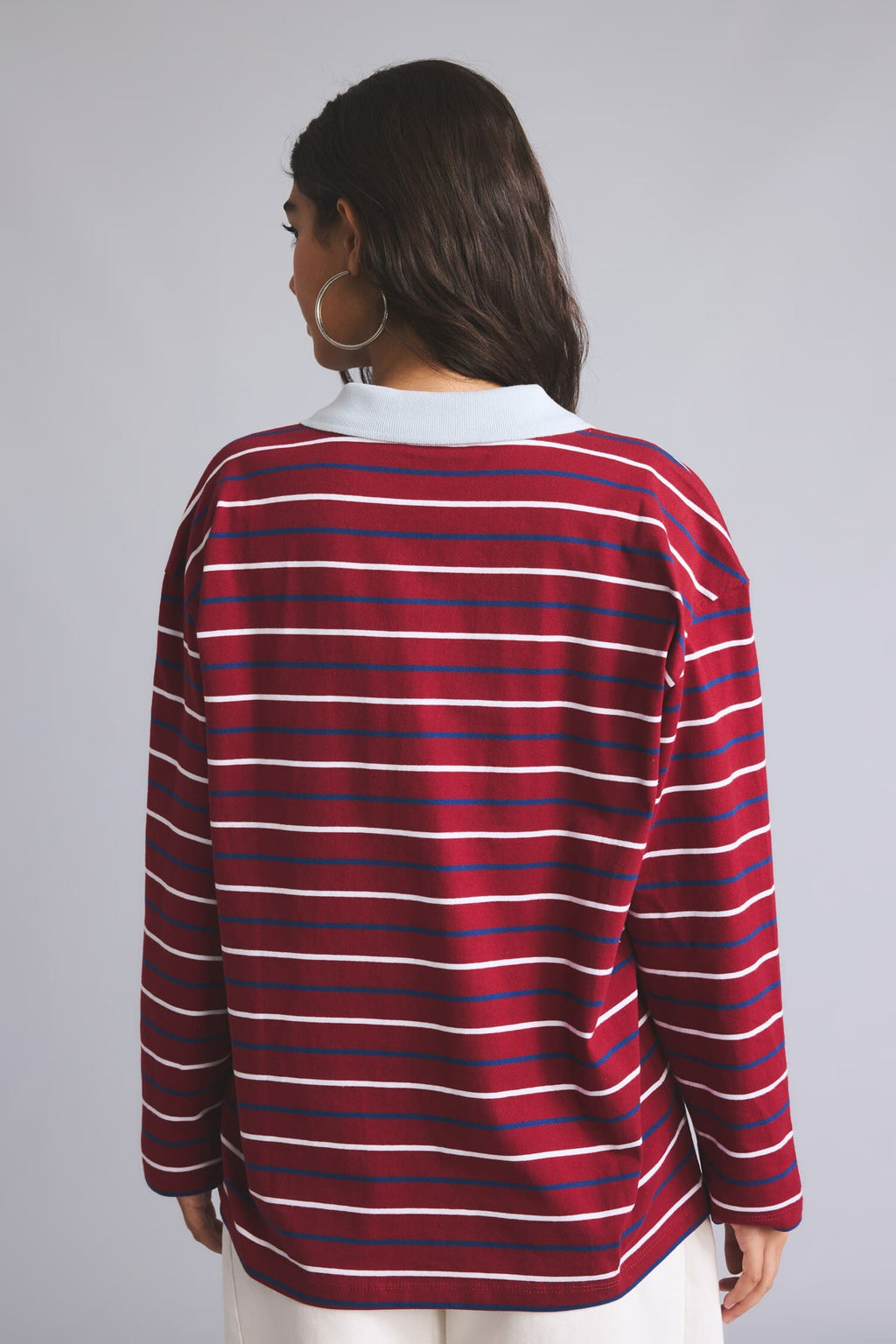 Loose Fit Polo Neck Sweatshirt