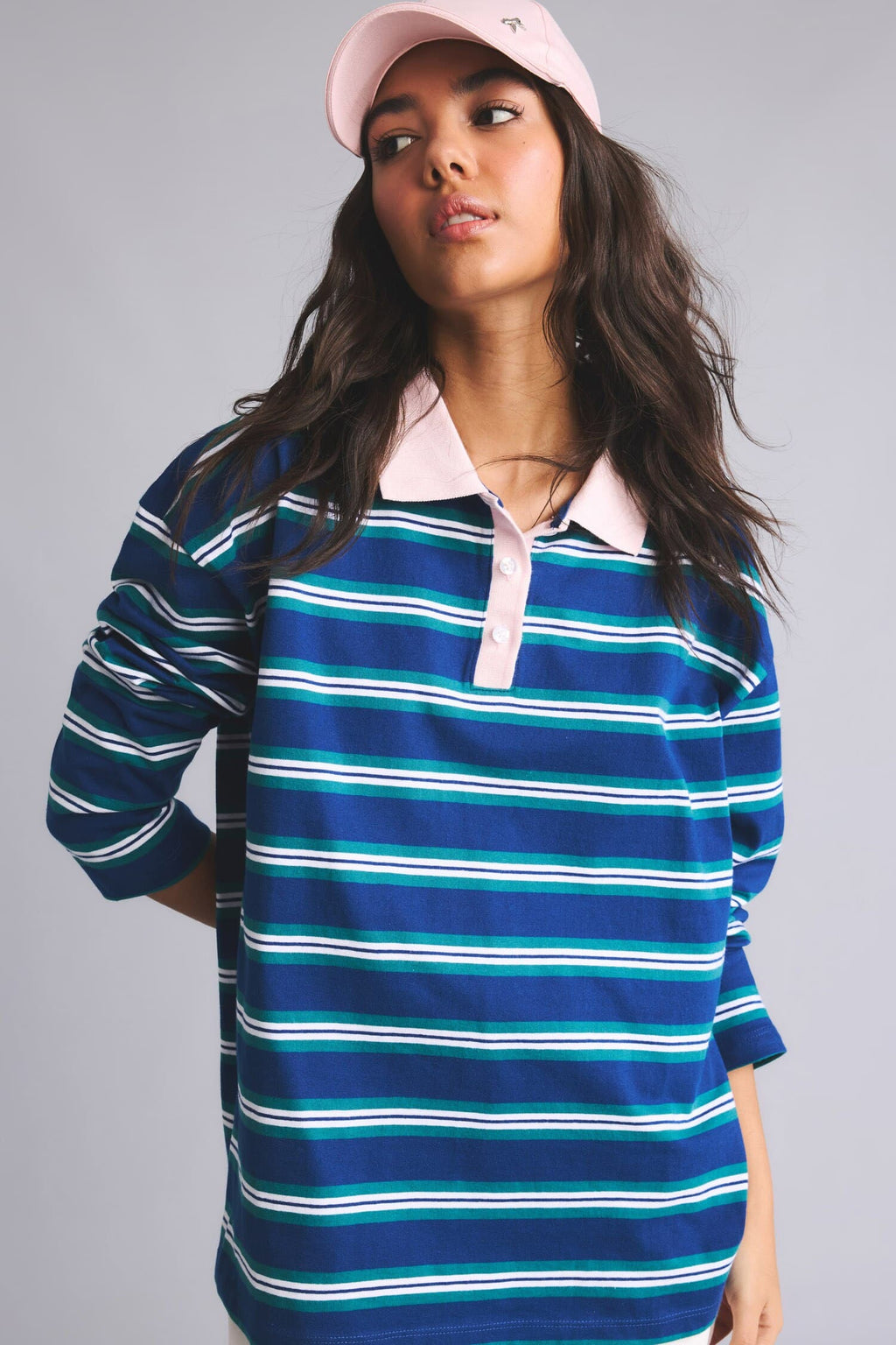 Loose Fit Polo Neck Sweatshirt