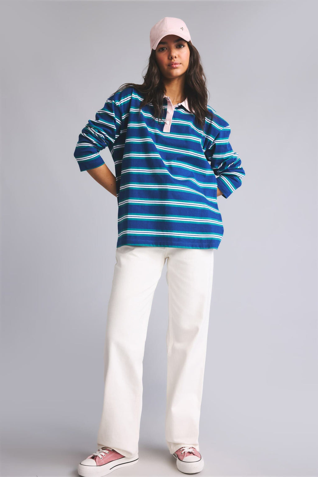 Loose Fit Polo Neck Sweatshirt