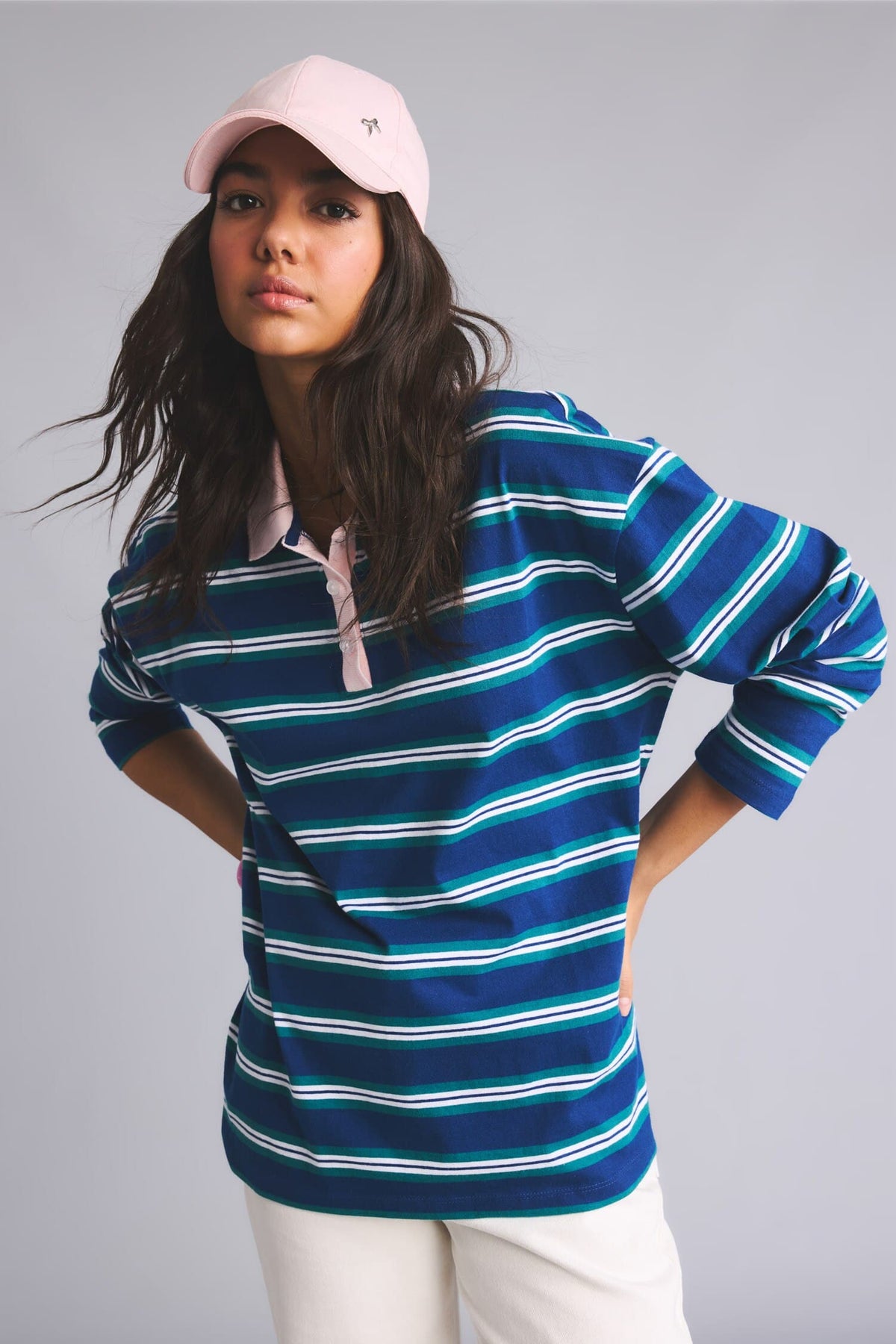 Loose Fit Polo Neck Sweatshirt