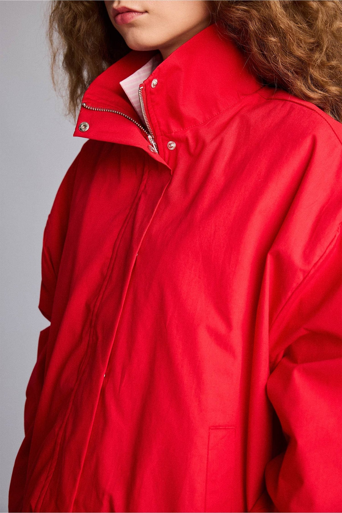 Afra x Defacto Polka Dot Taffeta Poplin Jacket
