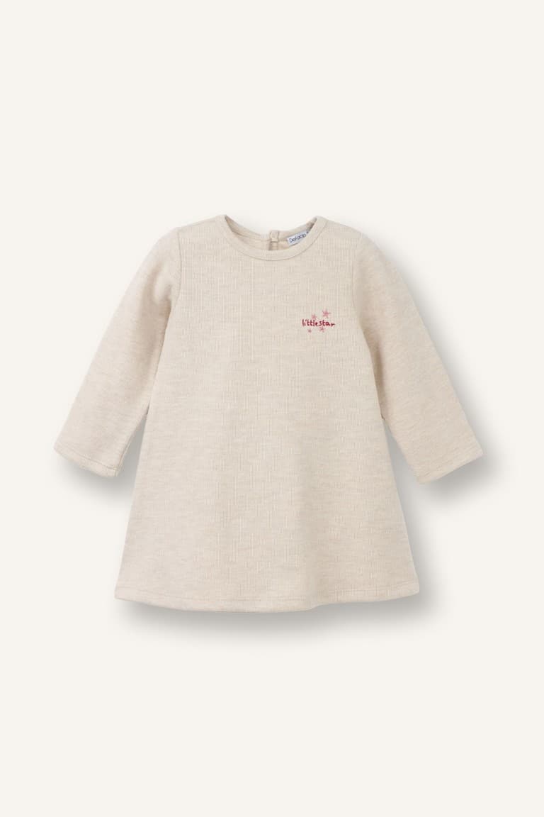 Embroidered Long Sleeve Thessaloniki Fabric Dress Baby Girl Main image
