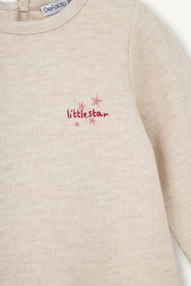 Embroidered Long Sleeve Thessaloniki Fabric Dress Baby Girl Secondary image