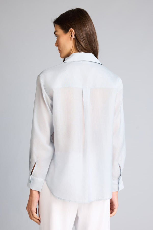 Overless Shirt Collar Modal Long Sleeve Shirt
