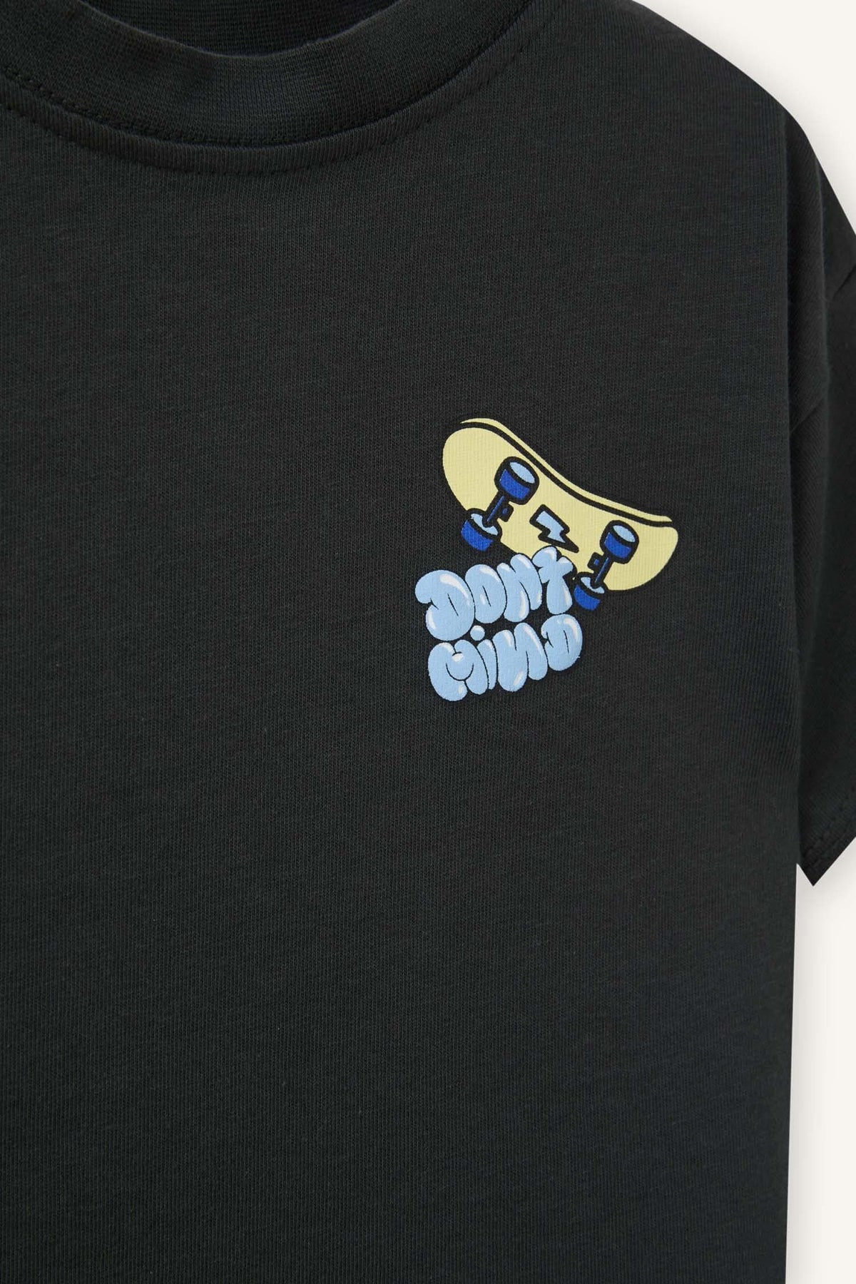 100% Cotton Skateboard Printed T-Shirt Baby Boy