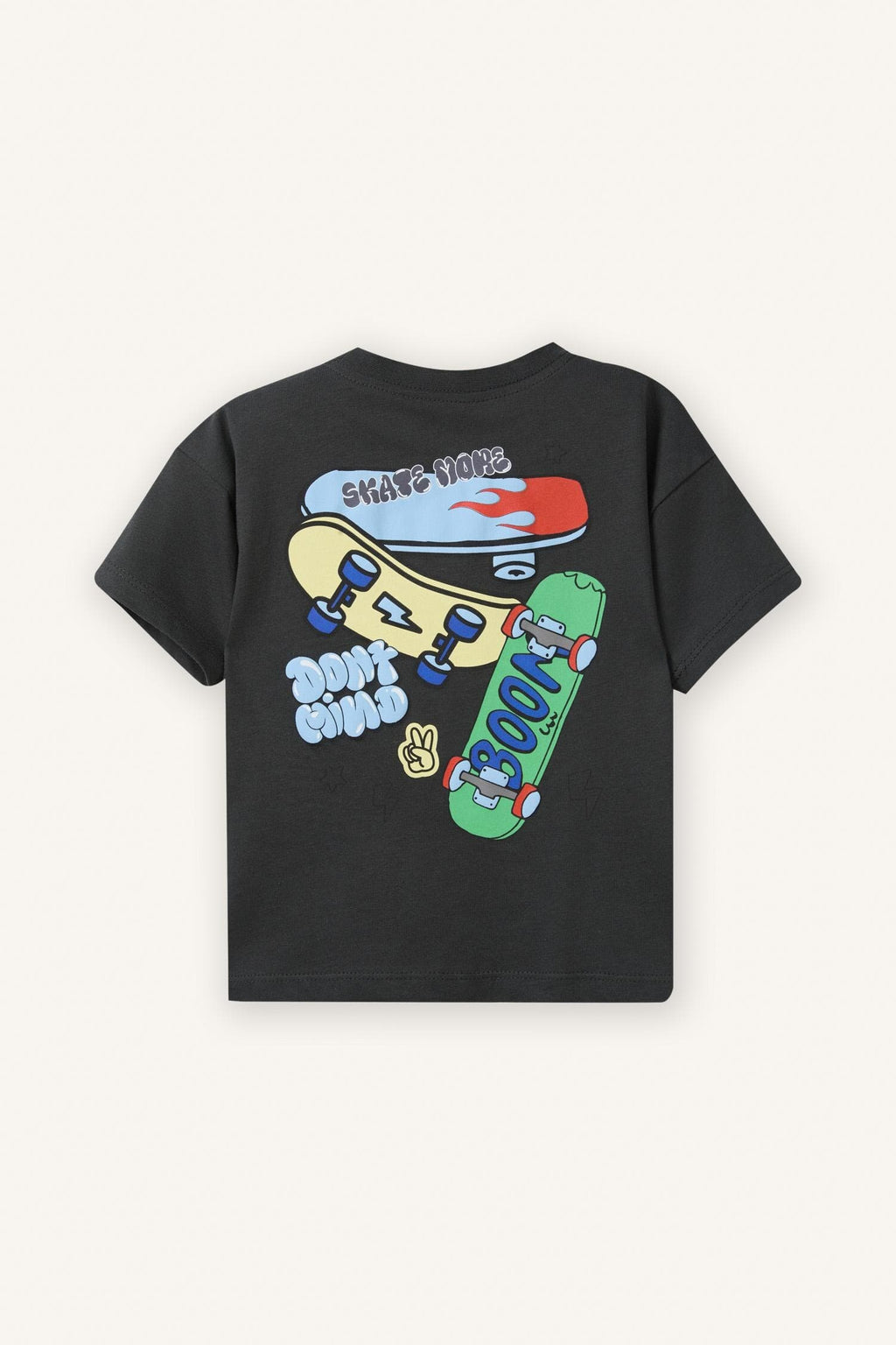 100% Cotton Skateboard Printed T-Shirt Baby Boy