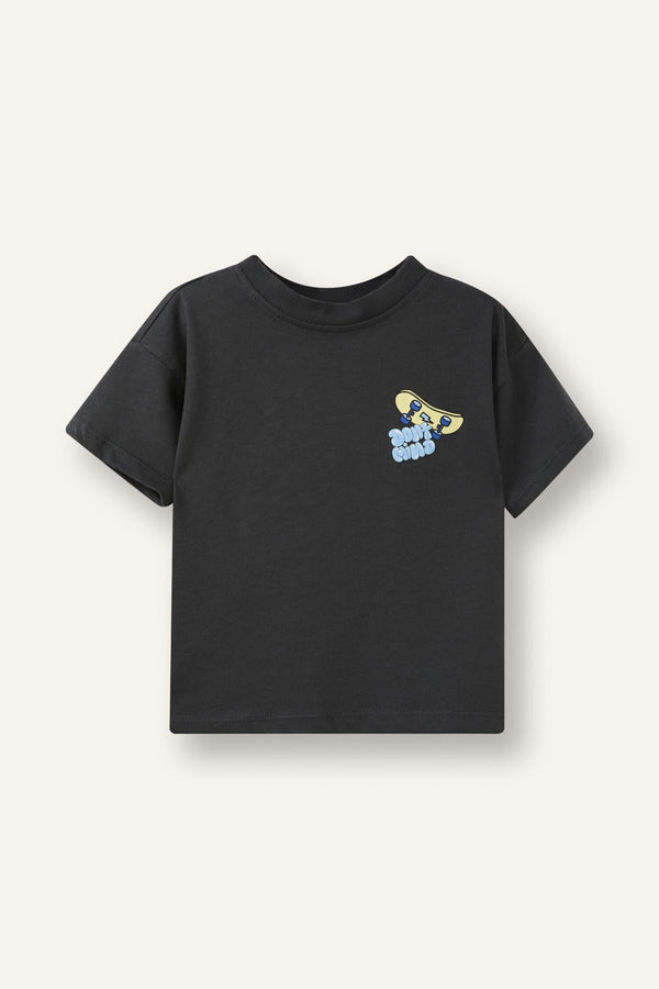 100% Cotton Skateboard Printed T-Shirt Baby Boy