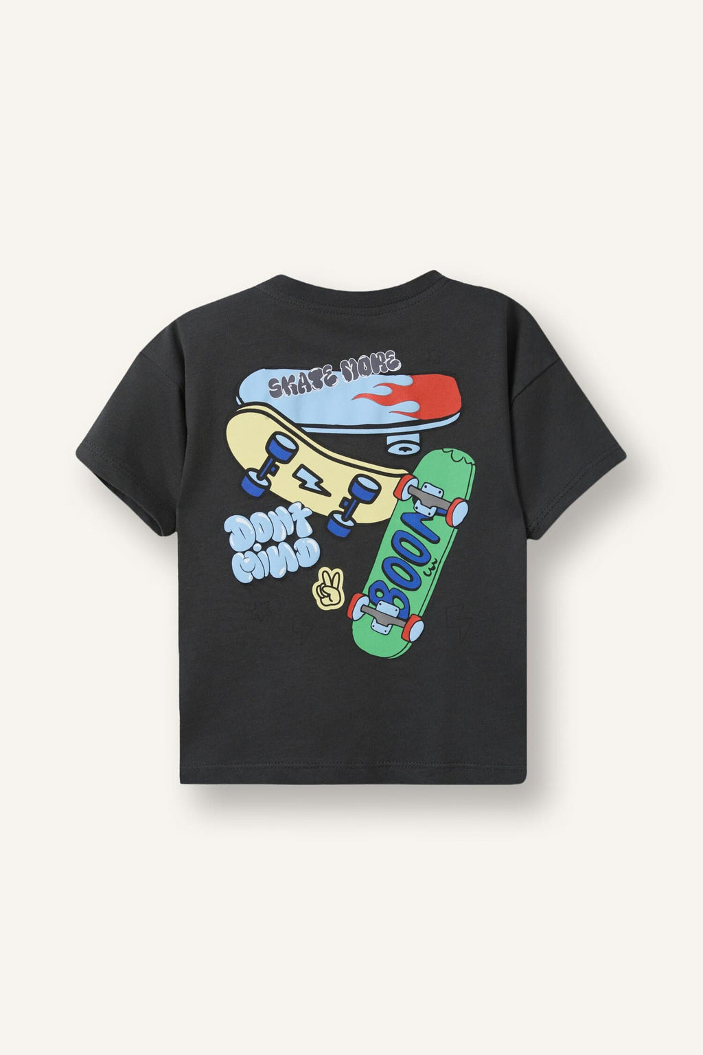 100% Cotton Skateboard Printed T-Shirt Baby Boy