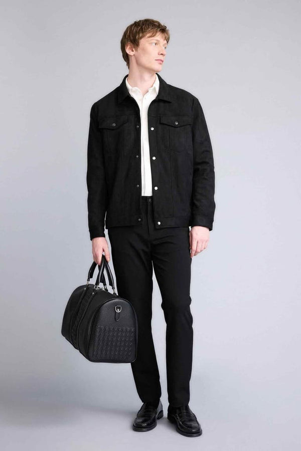 Mens Faux Leather Sports and Travel Bag