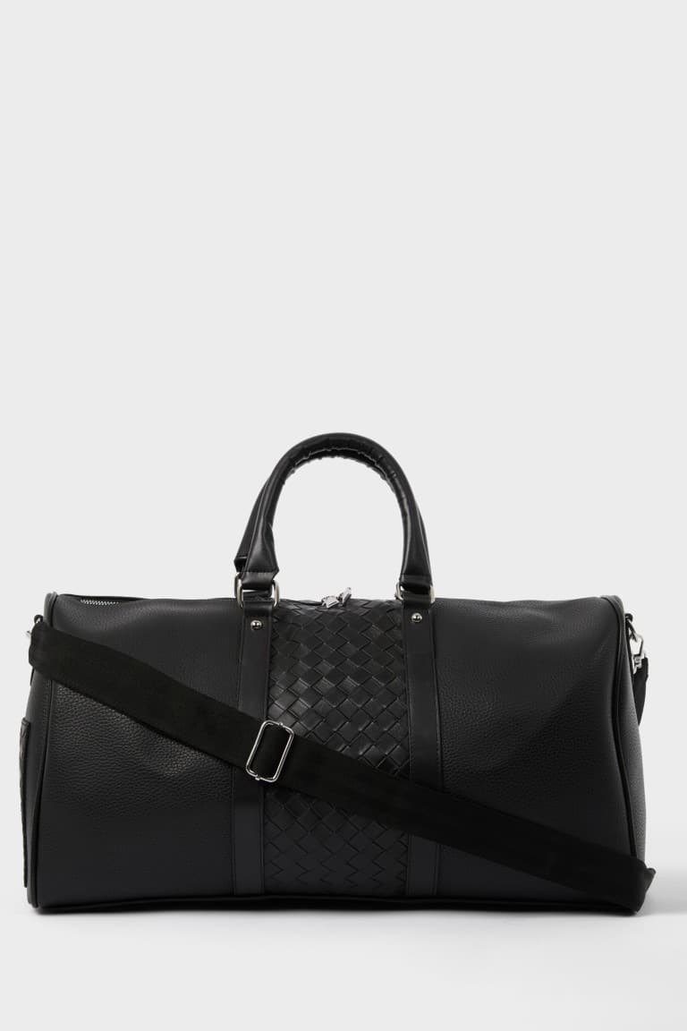 Mens Faux Leather Sports and Travel Bag