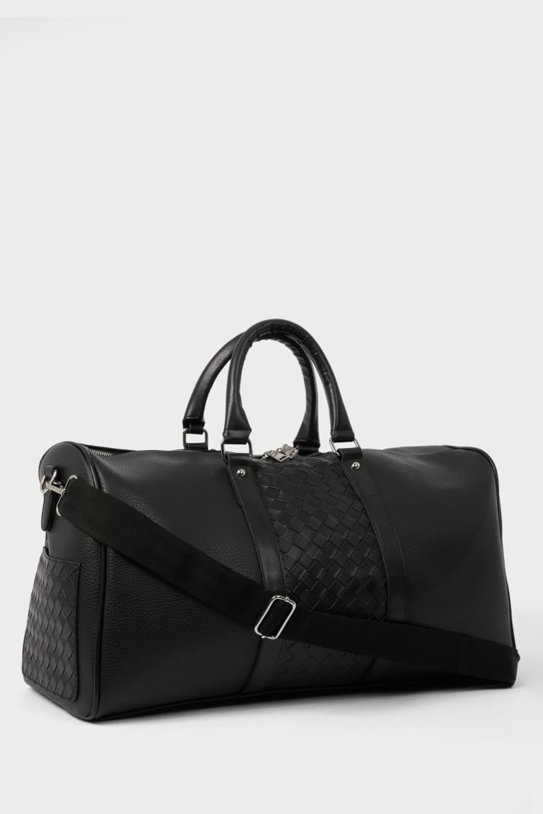 Mens Faux Leather Sports and Travel Bag