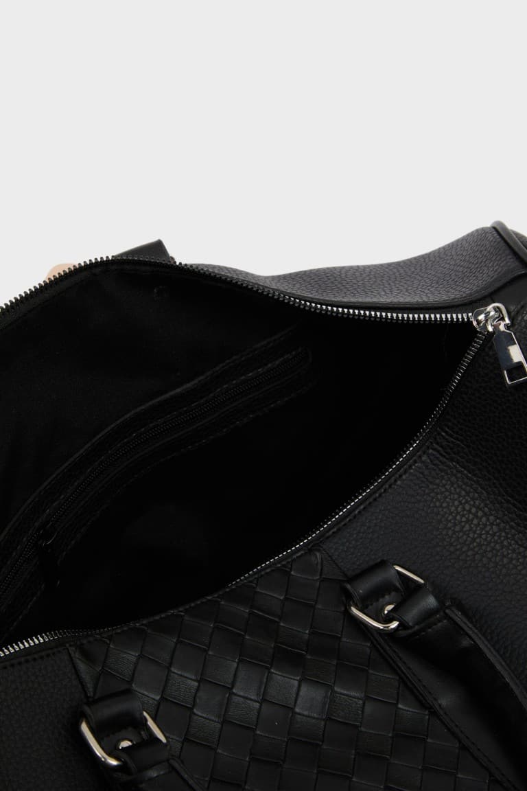 Mens Faux Leather Sports and Travel Bag