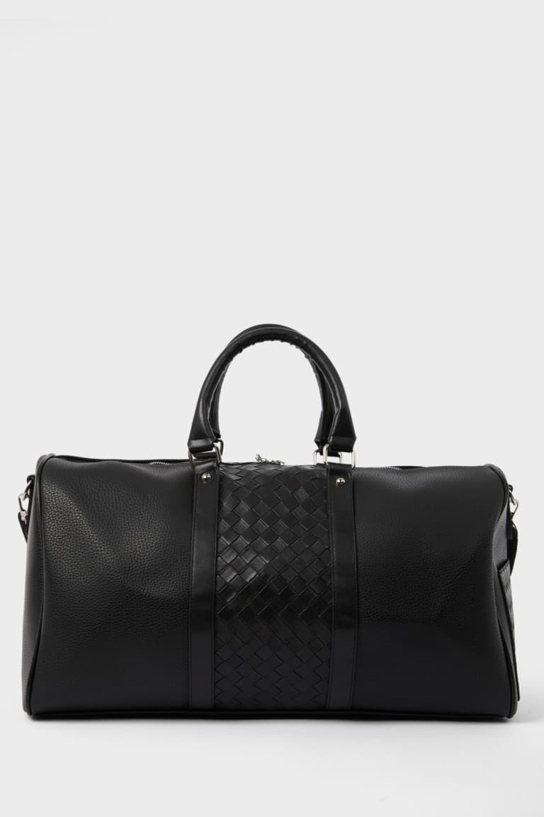 Mens Faux Leather Sports and Travel Bag