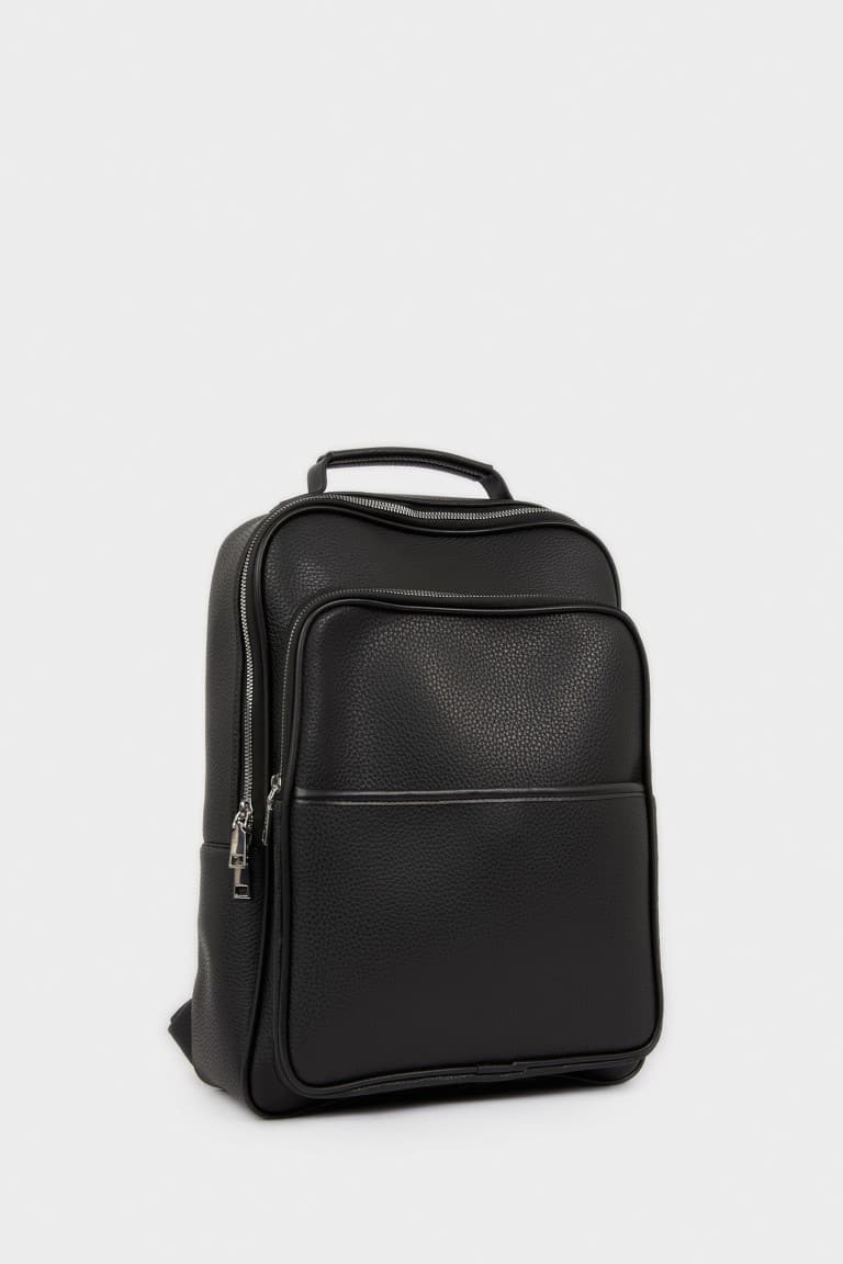 Mens Faux Leather Backpack