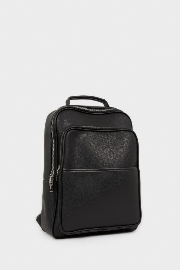 Mens Faux Leather Backpack