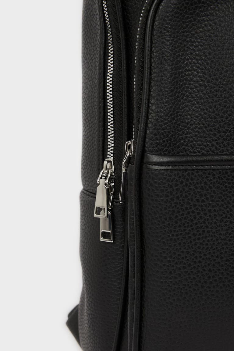 Mens Faux Leather Backpack