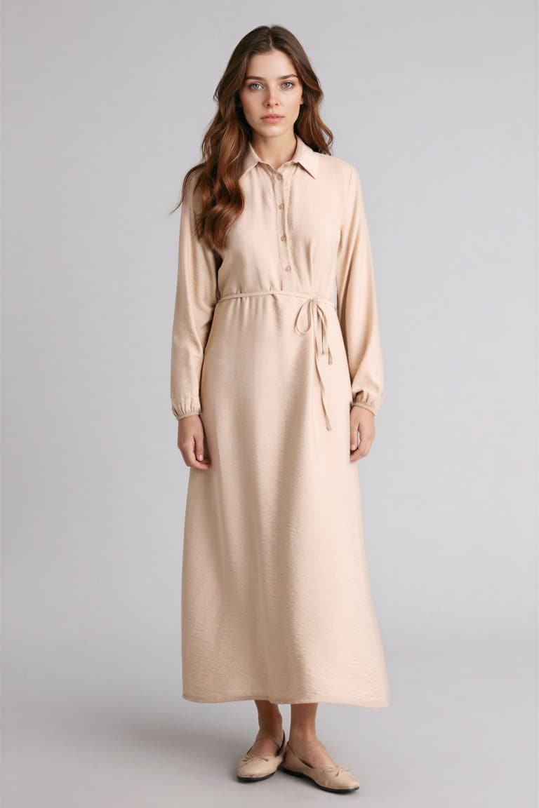 Shirt Collar Long Sleeve Dress Main image