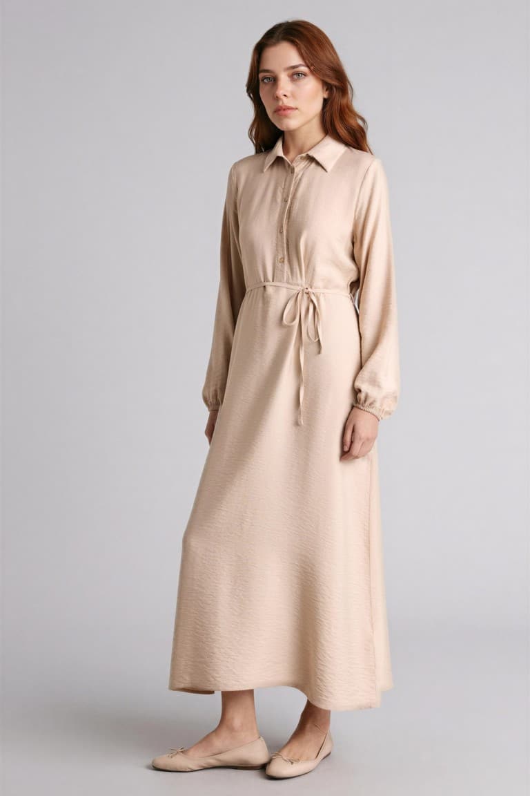 Shirt Collar Long Sleeve Dress Secondary image