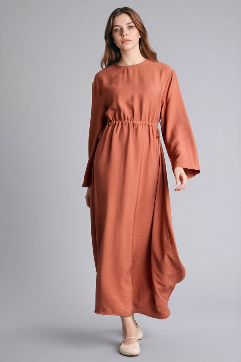 Elastic Waist Midi Dress Main image