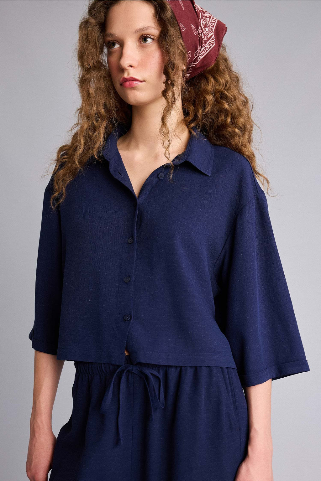 Oversize Linen Blend Shirt