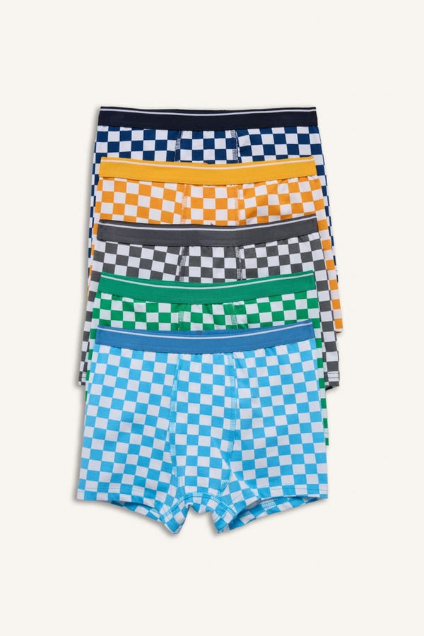 Patterned Combed 5-Pack Boxer Boy
