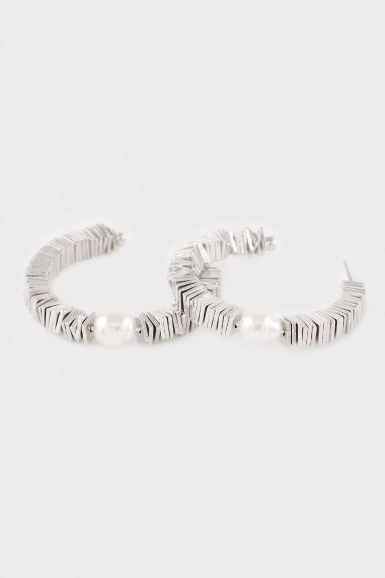 Women Stone Hoop Earrings
