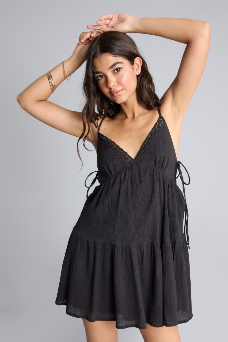 A-Line Sweetheart Neckline Cotton Strappy Niche Dress
