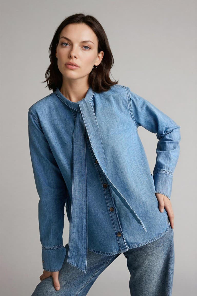 100% Cotton Regular Fit Jean Shirt