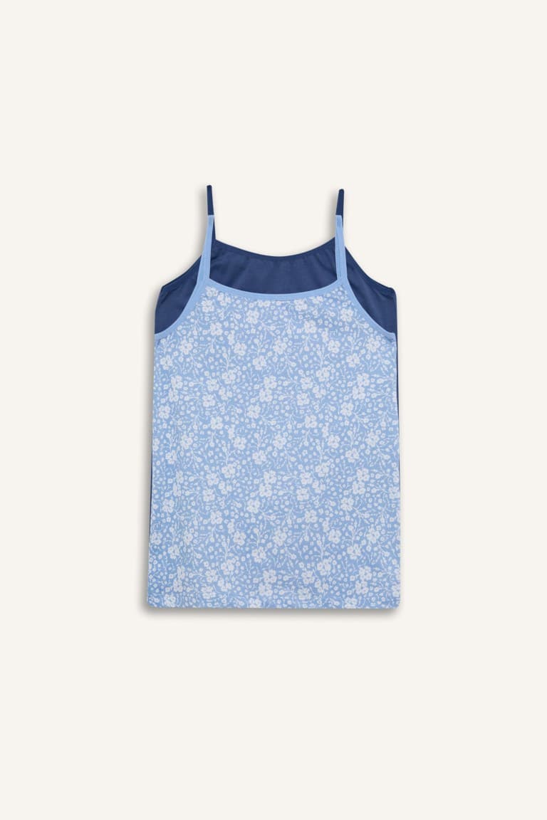 100% Cotton Heart Patterned 2-Pack Undershirt Girl Main image