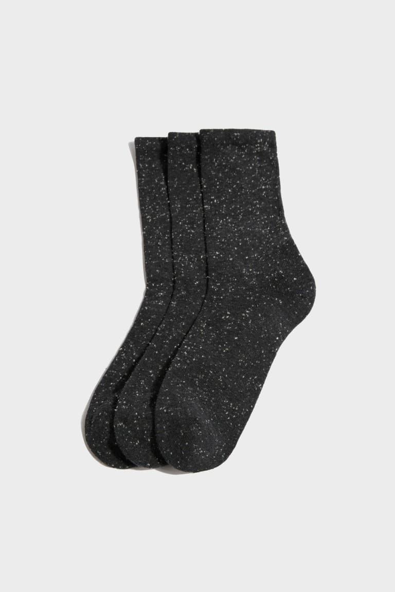 Mens 3-Pack Cotton Terry Socks