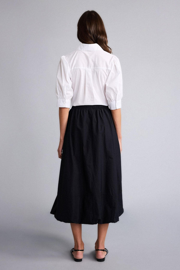 Balloon Fit Regular Waist Poplin Skirt