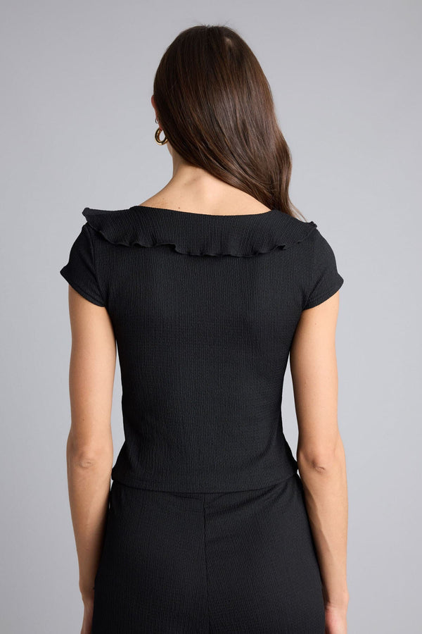 Slım Fıt Crinkled Textured T-Shirt