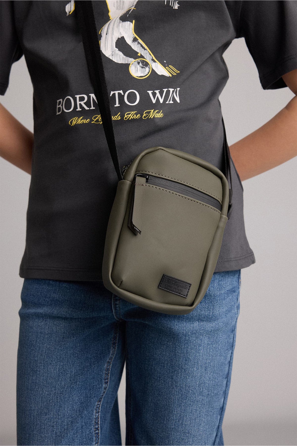 Faux Leather Crossbody Bag for Boys Main image