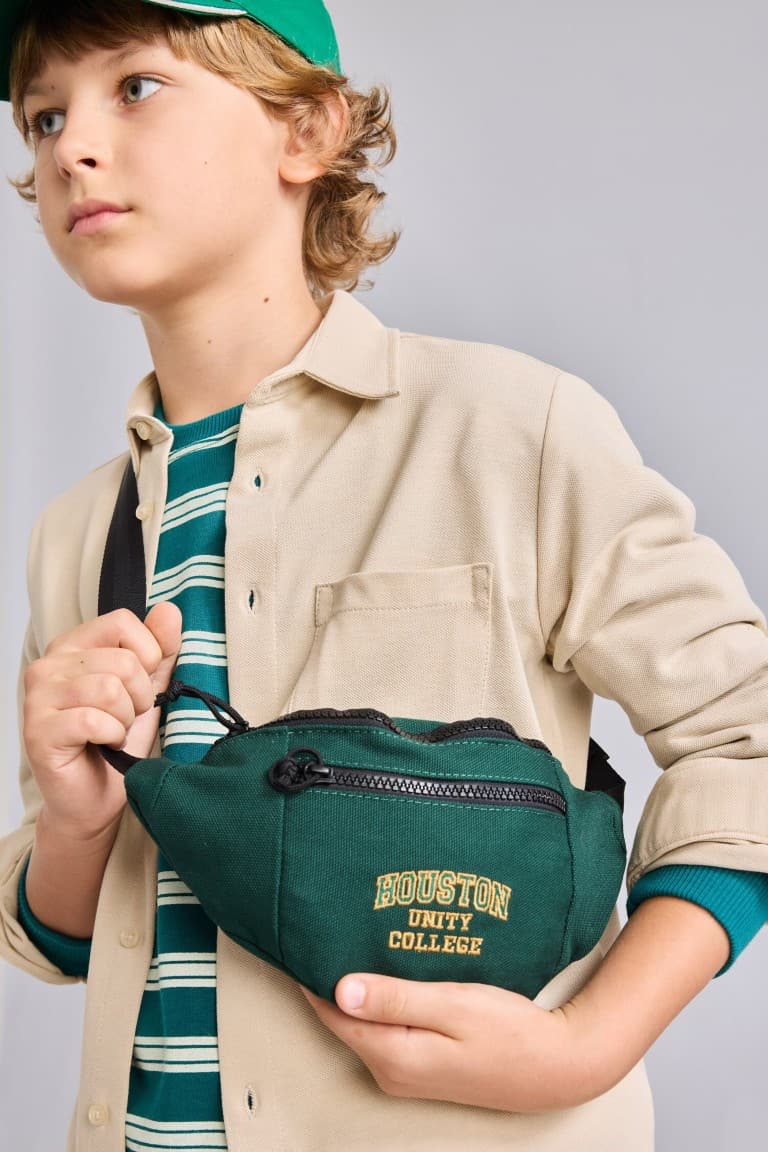 100% Cotton Canvas Khaki Waist Bag Boy