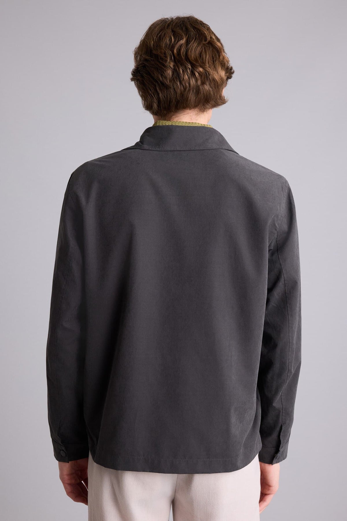 Ultra Light Slim Fit Polo Collar Zippered Coat